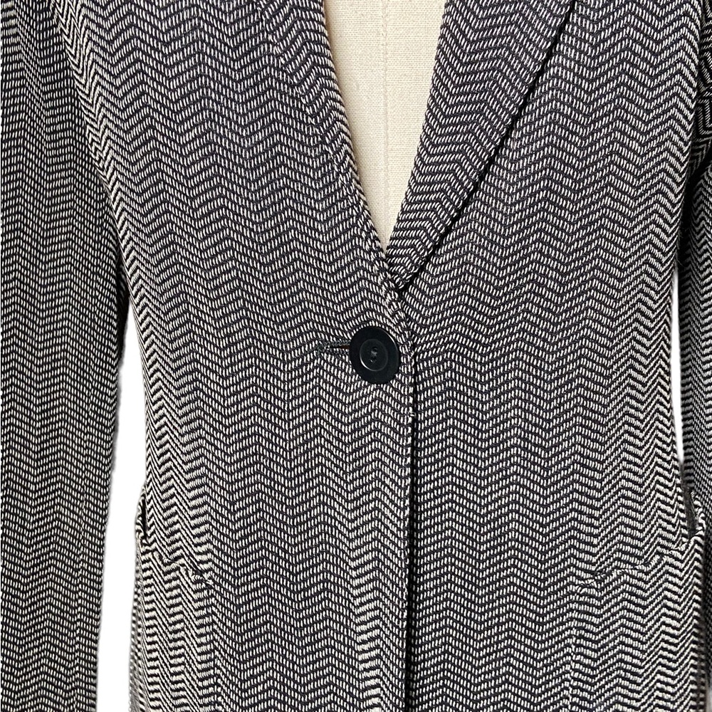 Maxmara Virgin Wool Blazer Single Button Black Gr… - image 4